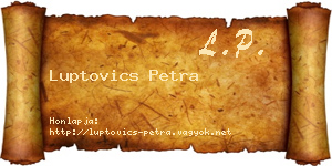 Luptovics Petra névjegykártya