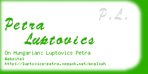 petra luptovics business card